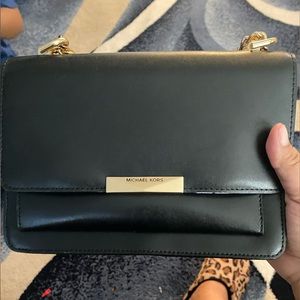 Michael Kors black w/ gold trim wallet/clutch purse